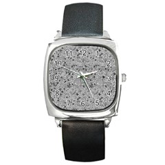 Cracked Texture Abstract Print Square Metal Watch by dflcprints