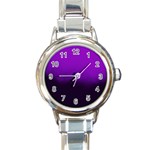 Ombre Round Italian Charm Watch Front