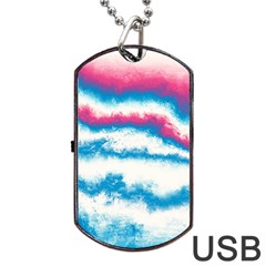 Ombre Dog Tag Usb Flash (two Sides) by Valentinaart