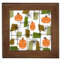 Halloween Mid Century Modern Framed Tiles by KayCordingly