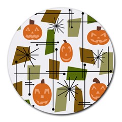 Halloween Mid Century Modern Round Mousepads by KayCordingly