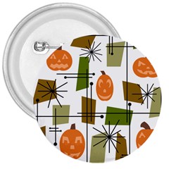 Halloween Mid Century Modern 3  Buttons