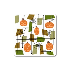 Halloween Mid Century Modern Square Magnet by KayCordingly