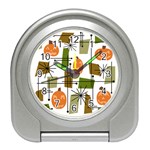 Halloween Mid Century Modern Travel Alarm Clock Front