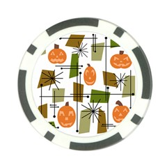 Halloween Mid Century Modern Poker Chip Card Guard by KayCordingly