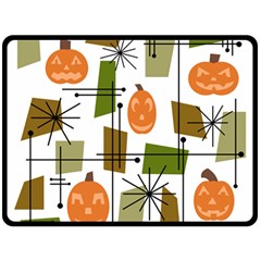 Halloween Mid Century Modern Fleece Blanket (large)  by KayCordingly