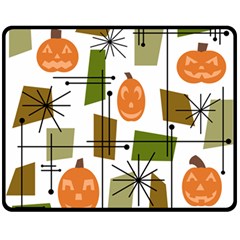 Halloween Mid Century Modern Fleece Blanket (medium)  by KayCordingly