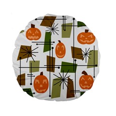 Halloween Mid Century Modern Standard 15  Premium Flano Round Cushions