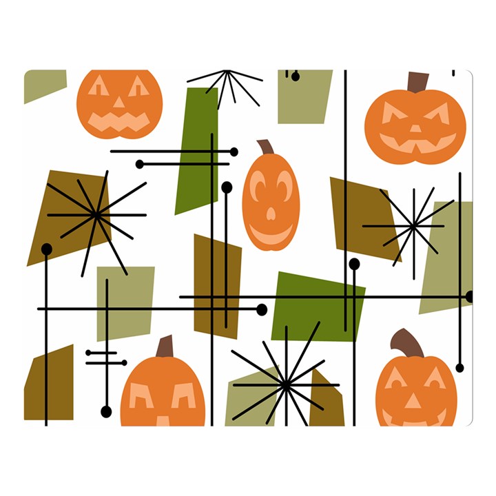 Halloween Mid Century Modern Double Sided Flano Blanket (Large) 