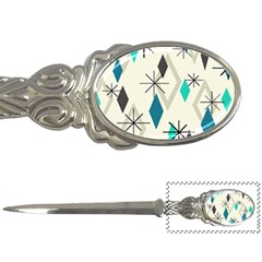 Atomic Era Diamonds (turquoise) Letter Opener by KayCordingly