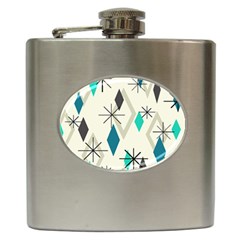 Atomic Era Diamonds (turquoise) Hip Flask (6 Oz)