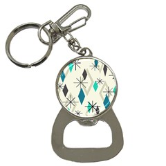 Atomic Era Diamonds (turquoise) Bottle Opener Key Chains by KayCordingly