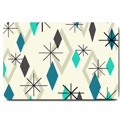 Atomic Era Diamonds (turquoise) Large Doormat 