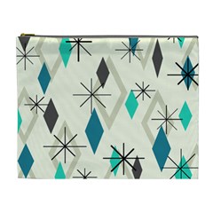 Atomic Era Diamonds (turquoise) Cosmetic Bag (xl) by KayCordingly