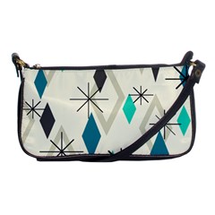 Atomic Era Diamonds (turquoise) Shoulder Clutch Bag by KayCordingly