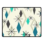 Atomic Era Diamonds (Turquoise) Fleece Blanket (Small) 50 x40  Blanket Front