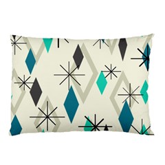 Atomic Era Diamonds (turquoise) Pillow Case (two Sides) by KayCordingly