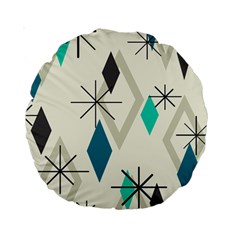 Atomic Era Diamonds (turquoise) Standard 15  Premium Round Cushions by KayCordingly