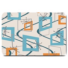 Minimalist Wavy Rectangles Large Doormat  by KayCordingly