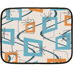 Minimalist Wavy Rectangles Fleece Blanket (mini)