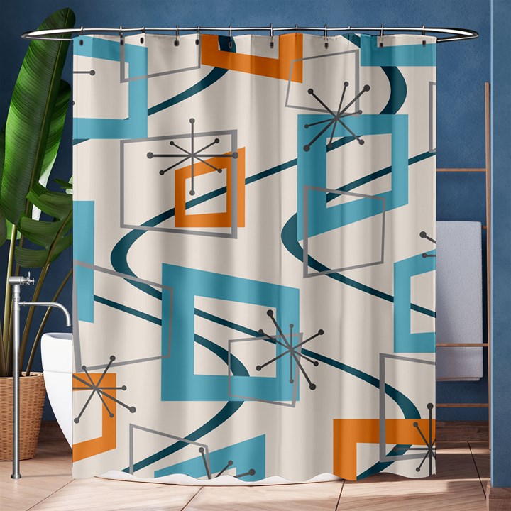 Minimalist Wavy Rectangles Shower Curtain 60  x 72  (Medium) 