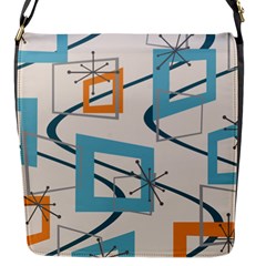 Minimalist Wavy Rectangles Flap Closure Messenger Bag (s) by KayCordingly