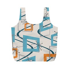 Minimalist Wavy Rectangles Full Print Recycle Bag (m) by KayCordingly