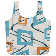 Minimalist Wavy Rectangles Full Print Recycle Bag (xl) by KayCordingly