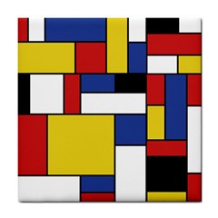 Mondrian Geometric Art Tile Coasters by KayCordingly