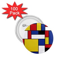 Mondrian Geometric Art 1 75  Buttons (100 Pack)  by KayCordingly