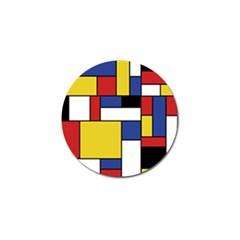 Mondrian Geometric Art Golf Ball Marker (4 Pack) by KayCordingly