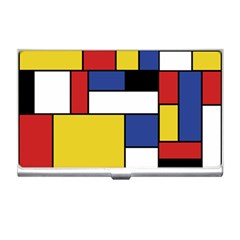 Mondrian Geometric Art Business Card Holder by KayCordingly