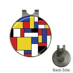 Mondrian Geometric Art Hat Clips With Golf Markers by KayCordingly