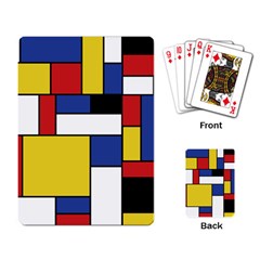 Mondrian Geometric Art Playing Cards Single Design by KayCordingly