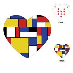 Mondrian Geometric Art Playing Cards (heart) by KayCordingly