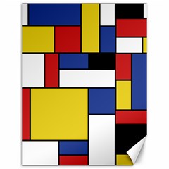 Mondrian Geometric Art Canvas 12  X 16  by KayCordingly