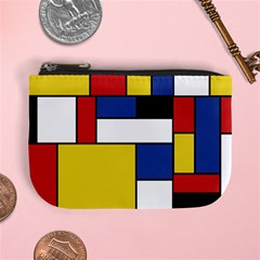 Mondrian Geometric Art Mini Coin Purse by KayCordingly