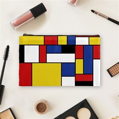 Mondrian Geometric Art Cosmetic Bag (medium) by KayCordingly