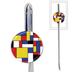 Mondrian Geometric Art Book Mark by KayCordingly