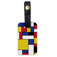 Mondrian Geometric Art Luggage Tags (one Side)  by KayCordingly