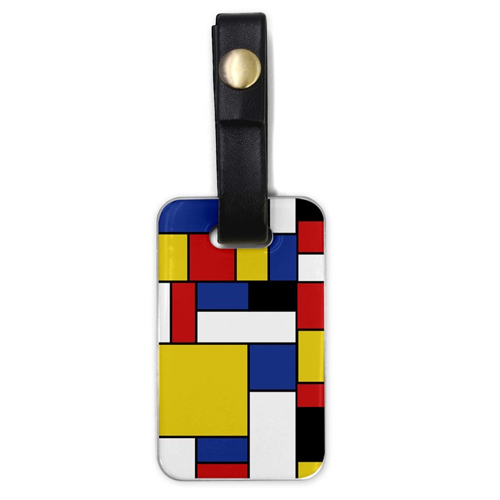 Mondrian Geometric Art Luggage Tags (One Side) 