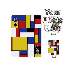 Mondrian Geometric Art Playing Cards 54 (mini) by KayCordingly