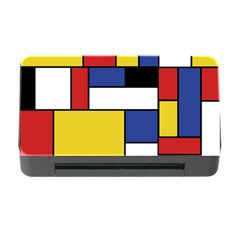 Mondrian Geometric Art Memory Card Reader With Cf by KayCordingly