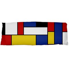 Mondrian Geometric Art Body Pillow Case (dakimakura) by KayCordingly