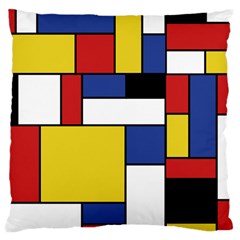 Mondrian Geometric Art Large Cushion Case (two Sides) by KayCordingly