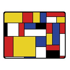 Mondrian Geometric Art Double Sided Fleece Blanket (small)  by KayCordingly