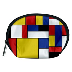 Mondrian Geometric Art Accessory Pouch (medium) by KayCordingly