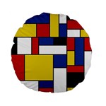 Mondrian Geometric Art Standard 15  Premium Flano Round Cushions Front