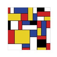 Mondrian Geometric Art Small Satin Scarf (square) by KayCordingly