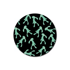 Bold And Brash Pattern Rubber Coaster (round)  by Valentinaart